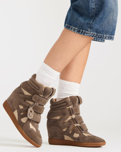 MAVIS Denim Multi High-Top Velcro Women's Sneaker | Steve Madden