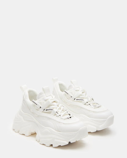 RECOUPE White Women's Chunky Platform Low-Top Sneaker | Steve Madden