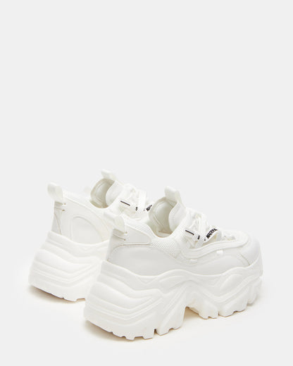 RECOUPE White Women's Chunky Platform Low-Top Sneaker | Steve Madden