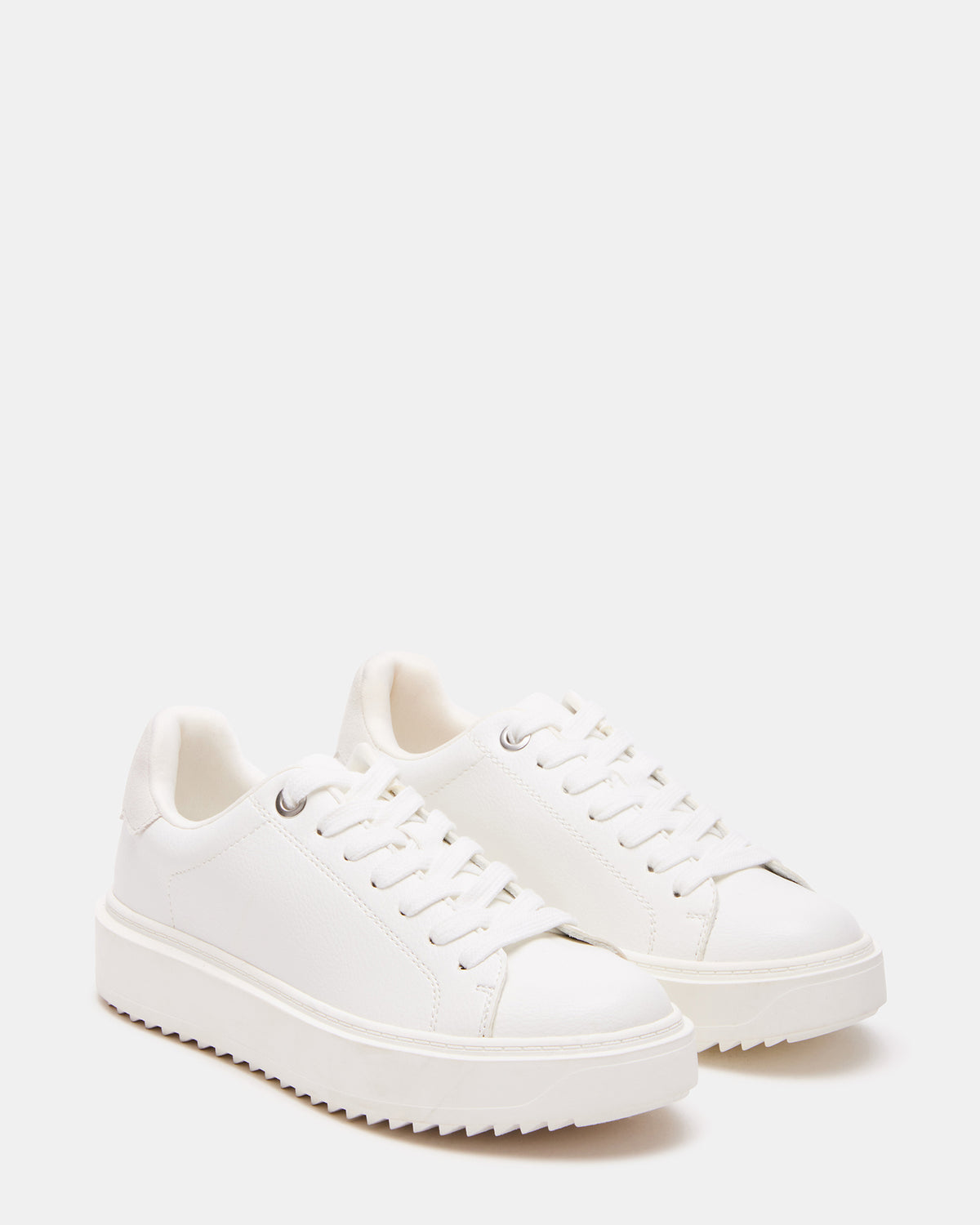 CATCHER White Suede Women's Low-Top Lace-Up Sneaker | Steve Madden