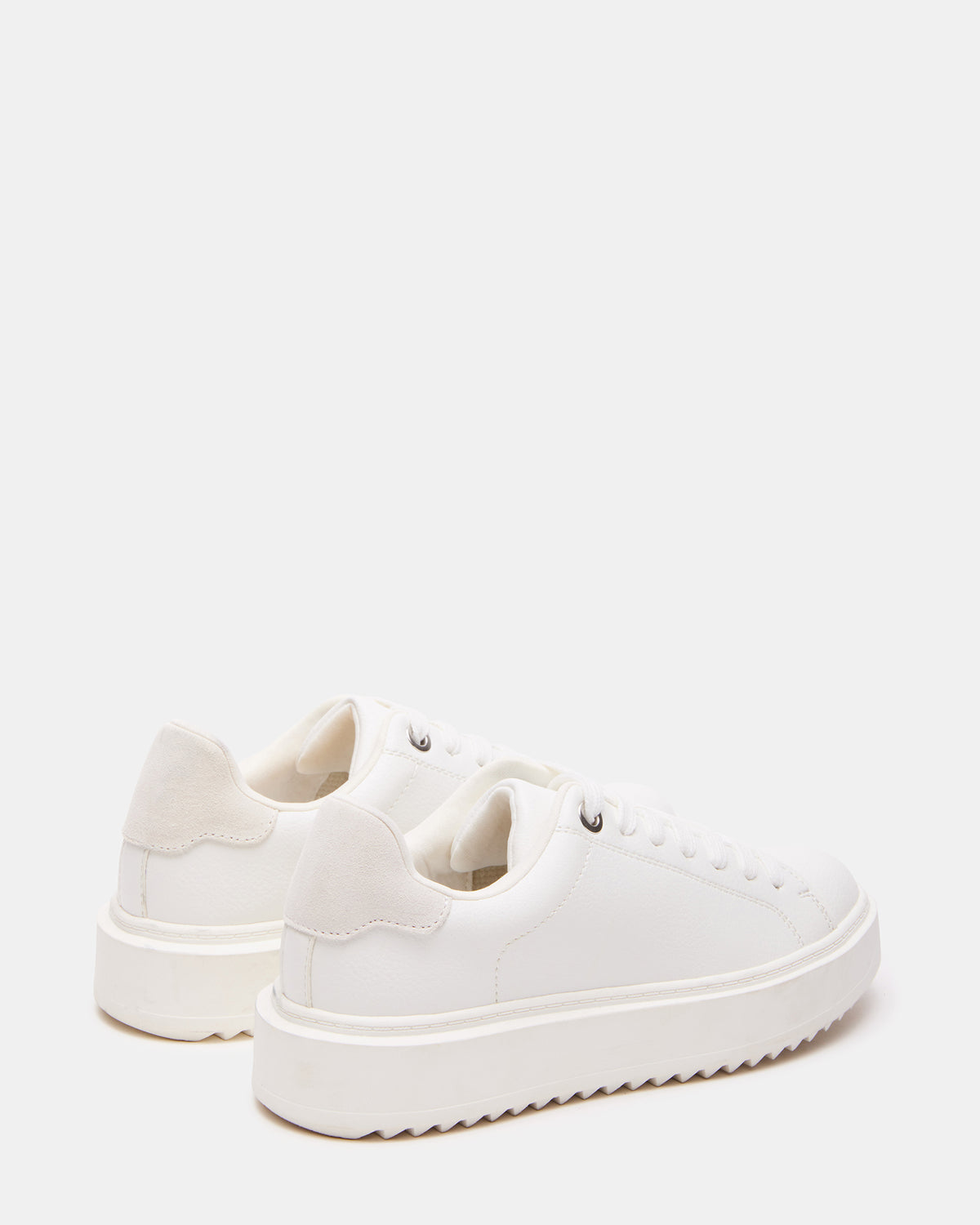 CATCHER White Suede Women's Low-Top Lace-Up Sneaker | Steve Madden