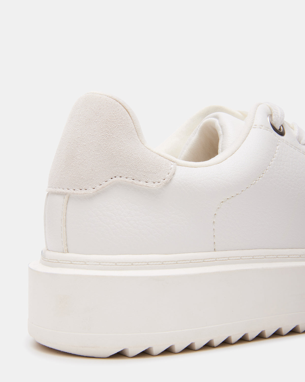 CATCHER White Suede Women's Low-Top Lace-Up Sneaker | Steve Madden