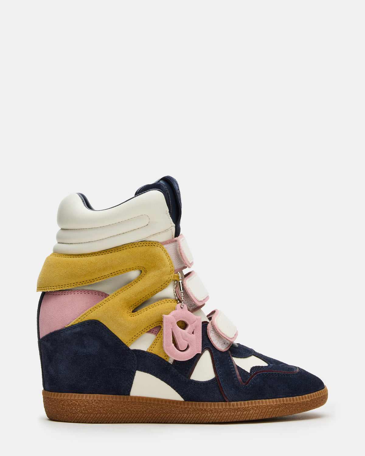 MAVIS Navy Suede High-Top Velcro Women's Sneaker | Steve Madden