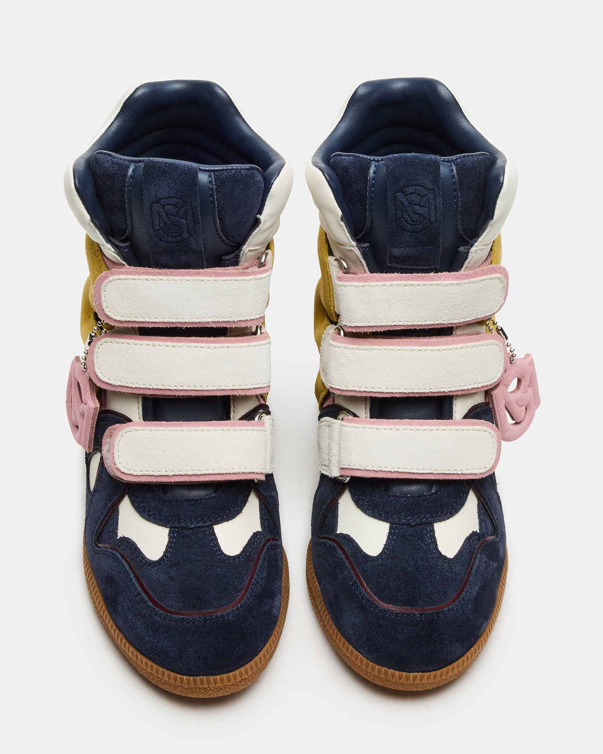 MAVIS Navy Suede High-Top Velcro Women's Sneaker | Steve Madden