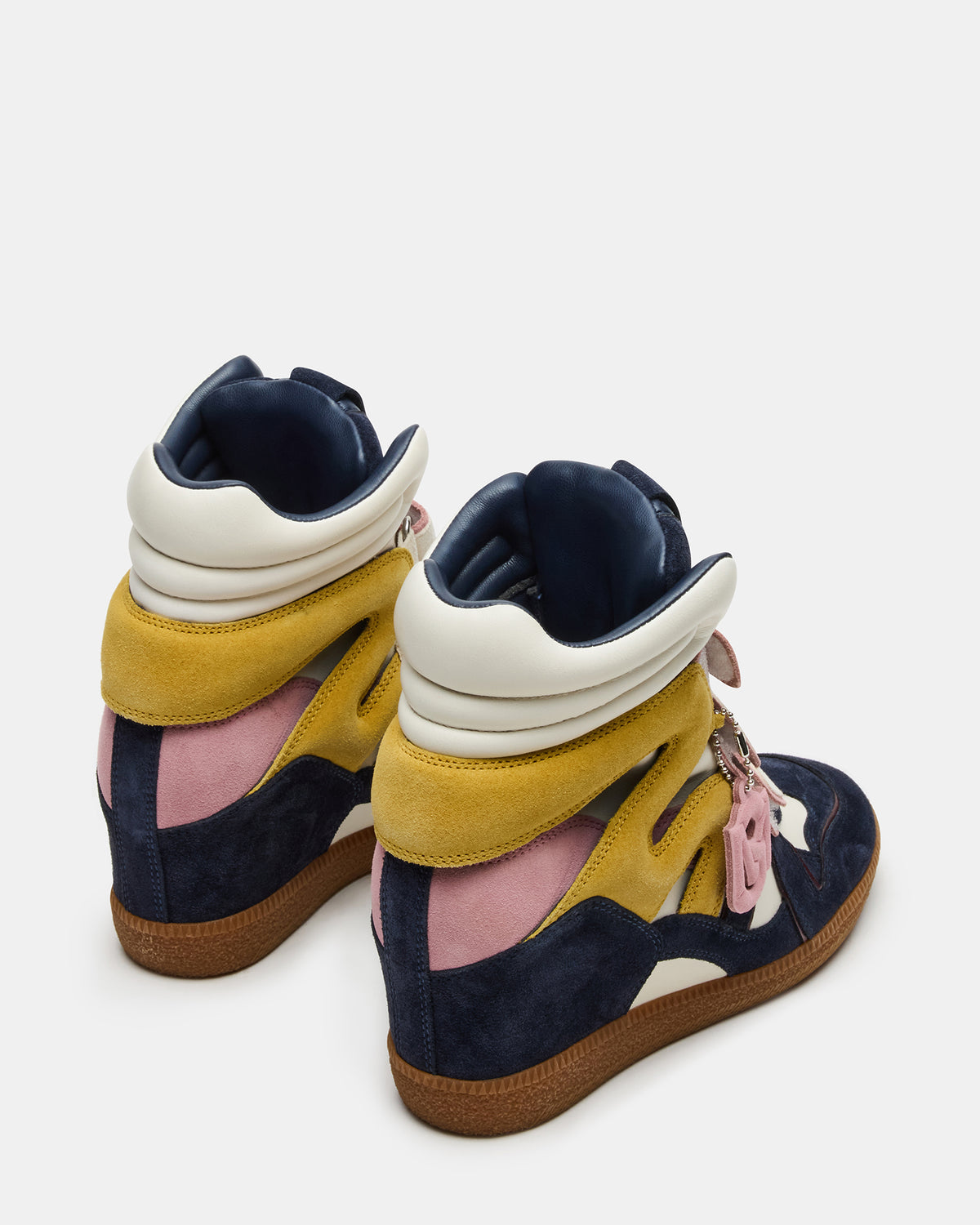 MAVIS Navy Suede High-Top Velcro Women's Sneaker | Steve Madden