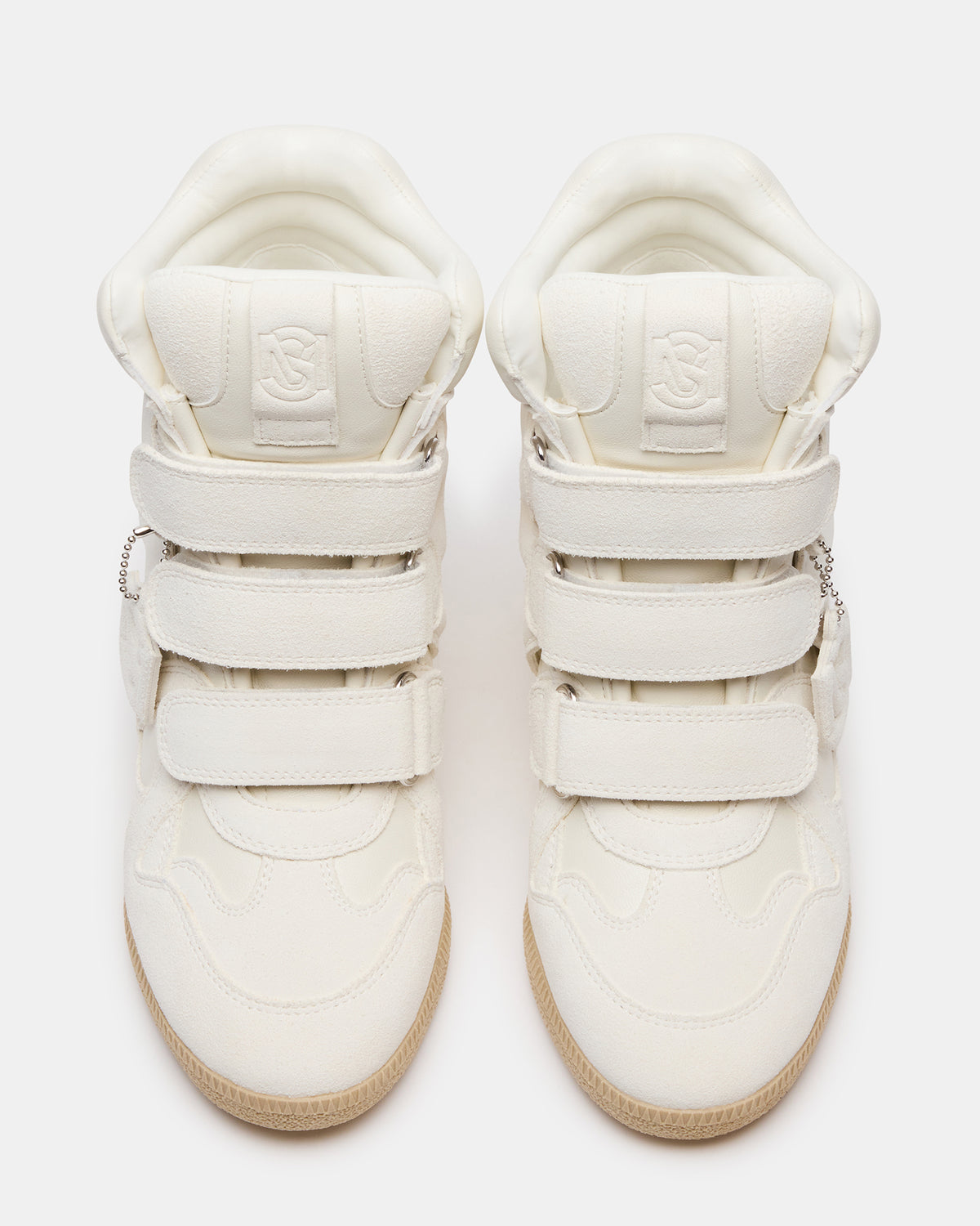 MAVIS White Suede High-Top Velcro Women's Sneaker | Steve Madden