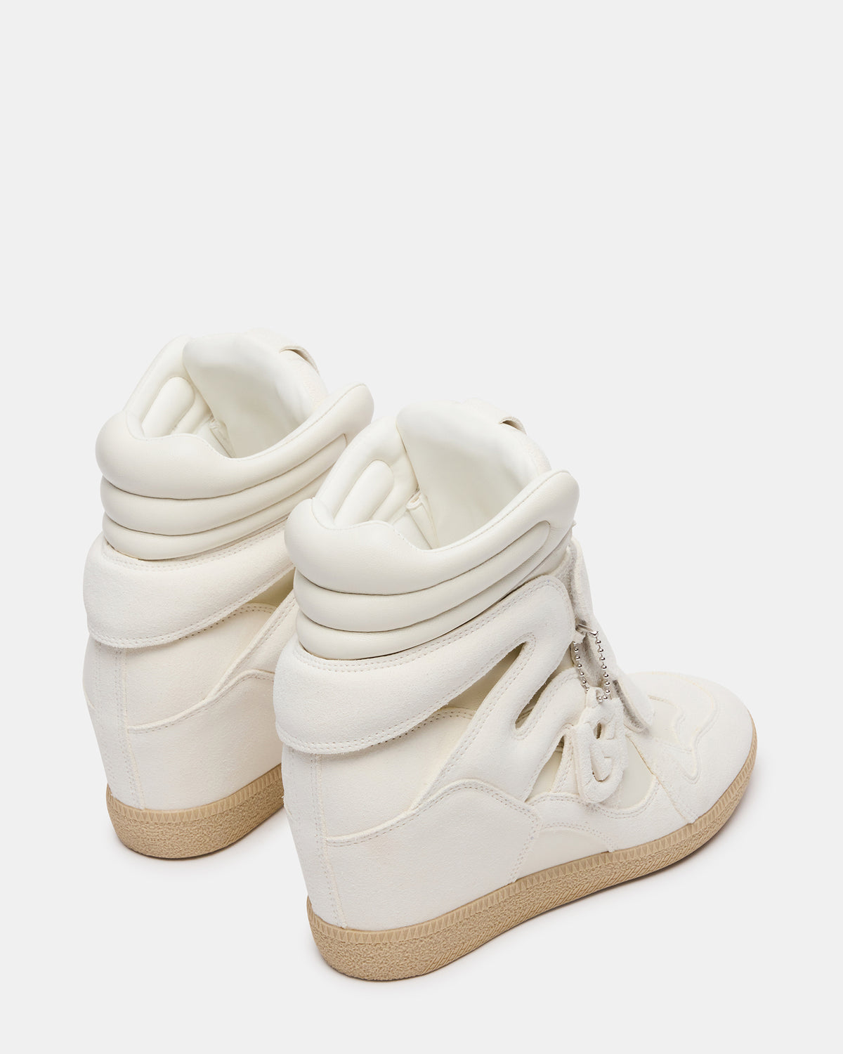 MAVIS White Suede High-Top Velcro Women's Sneaker | Steve Madden