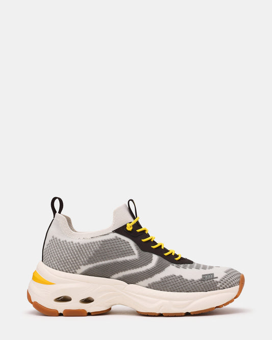 SWOOP Grey Multi Lace-Up Low-Top Platform Athletic Women's Sneaker | Steve Madden