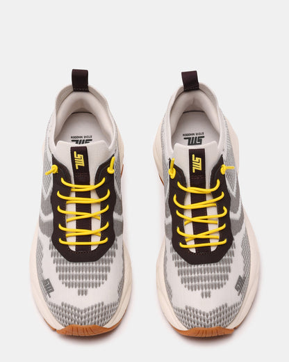 SWOOP Grey Multi Lace-Up Low-Top Platform Athletic Women's Sneaker | Steve Madden