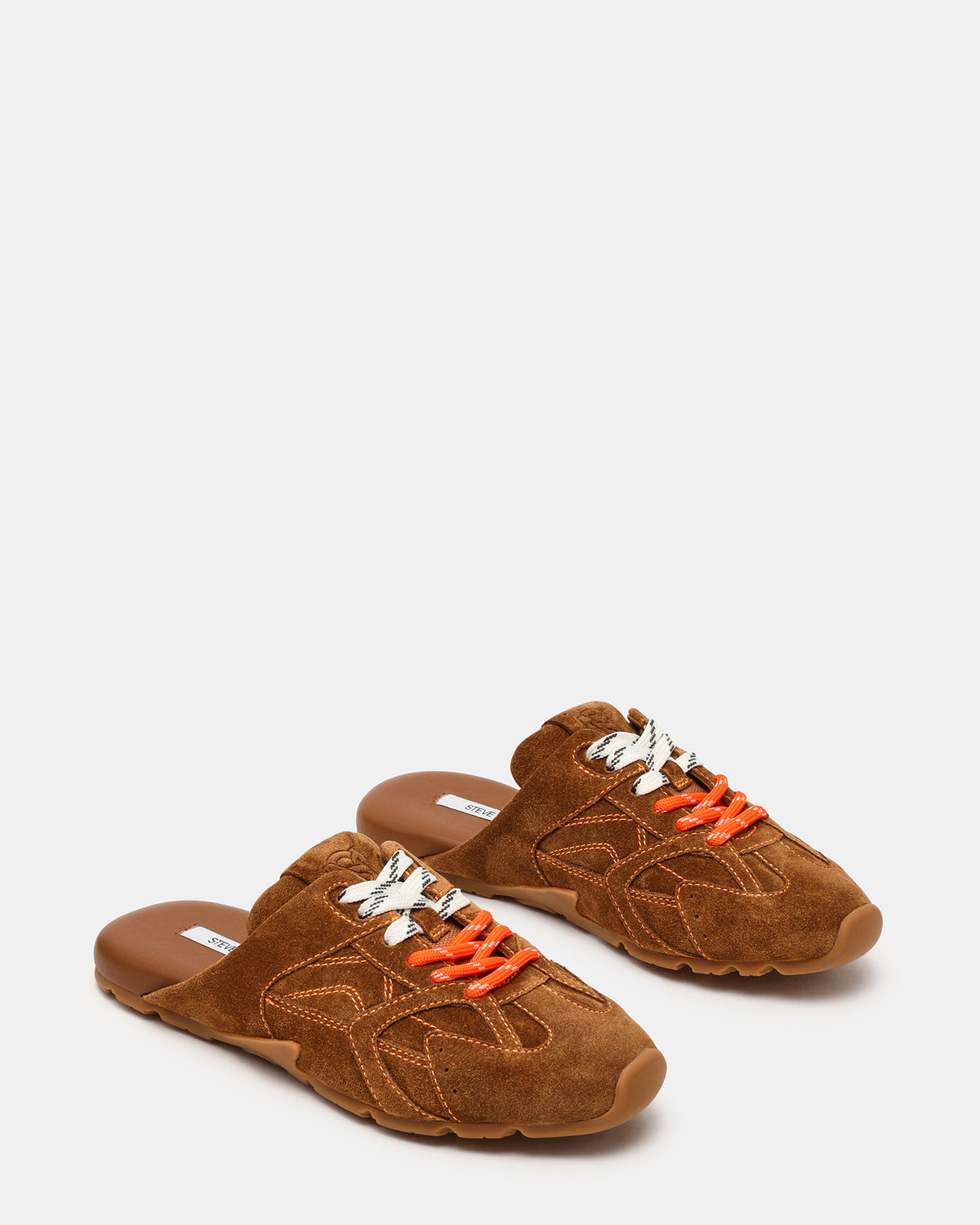 AZIEL MULE Chestnut Suede Low-Top Lace-Up Slip-On Women's Sneaker | Steve Madden