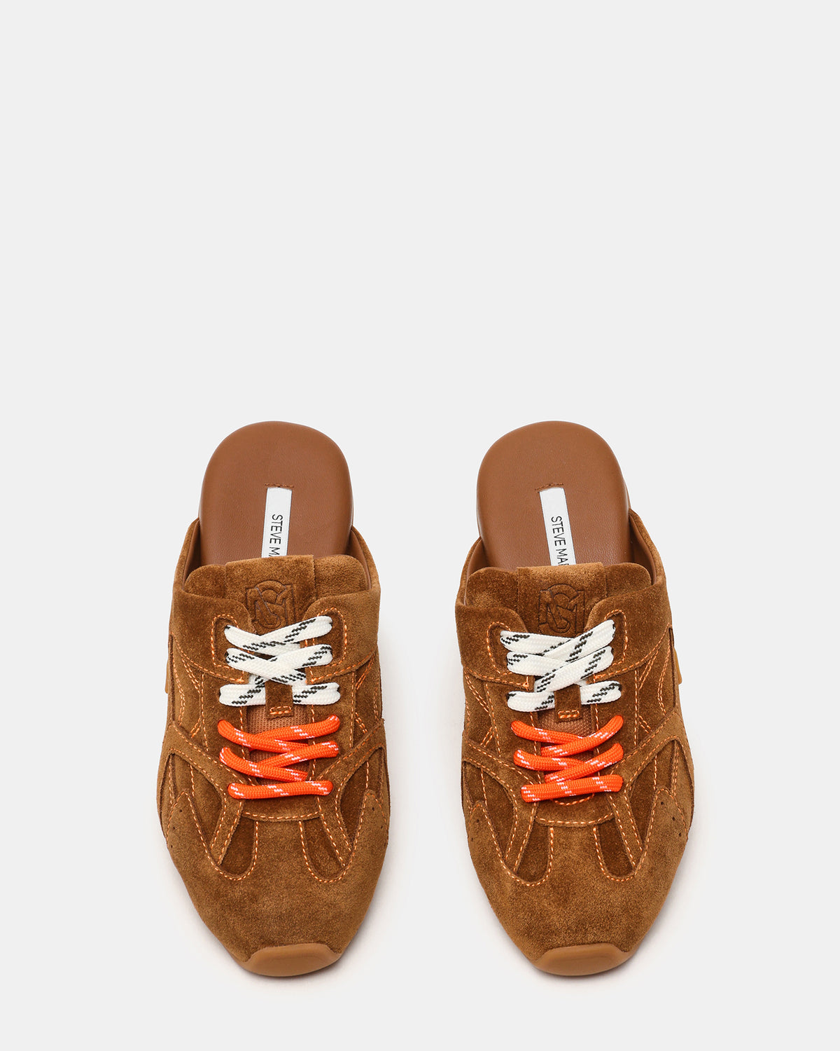AZIEL MULE Chestnut Suede Low-Top Lace-Up Slip-On Women's Sneaker | Steve Madden