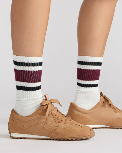 CASPER SNEAKER AND IVY 2 PACK STRIPE ATHLEISURE SOCKS BUNDLE | Steve Madden