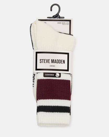 CASPER SNEAKER AND IVY 2 PACK STRIPE ATHLEISURE SOCKS BUNDLE | Steve Madden