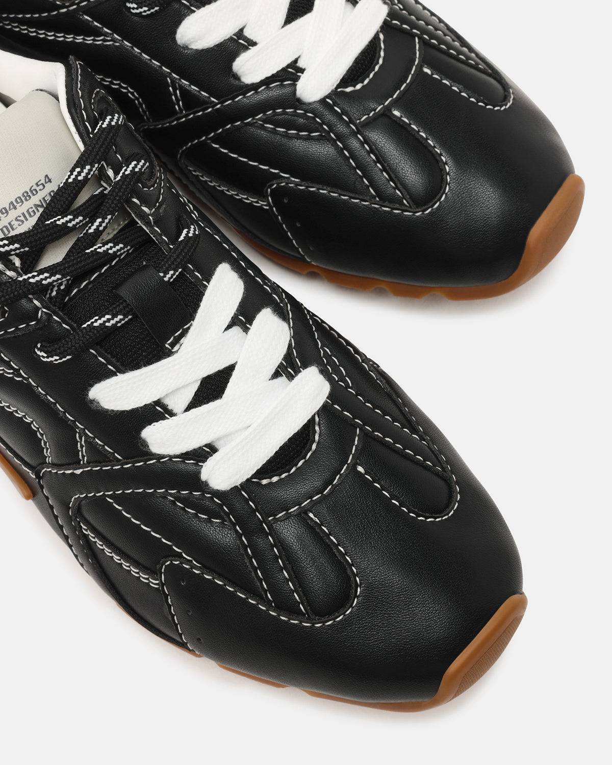 AZIEL Black Low-Top Lace-Up Women's Sneakers | Steve Madden