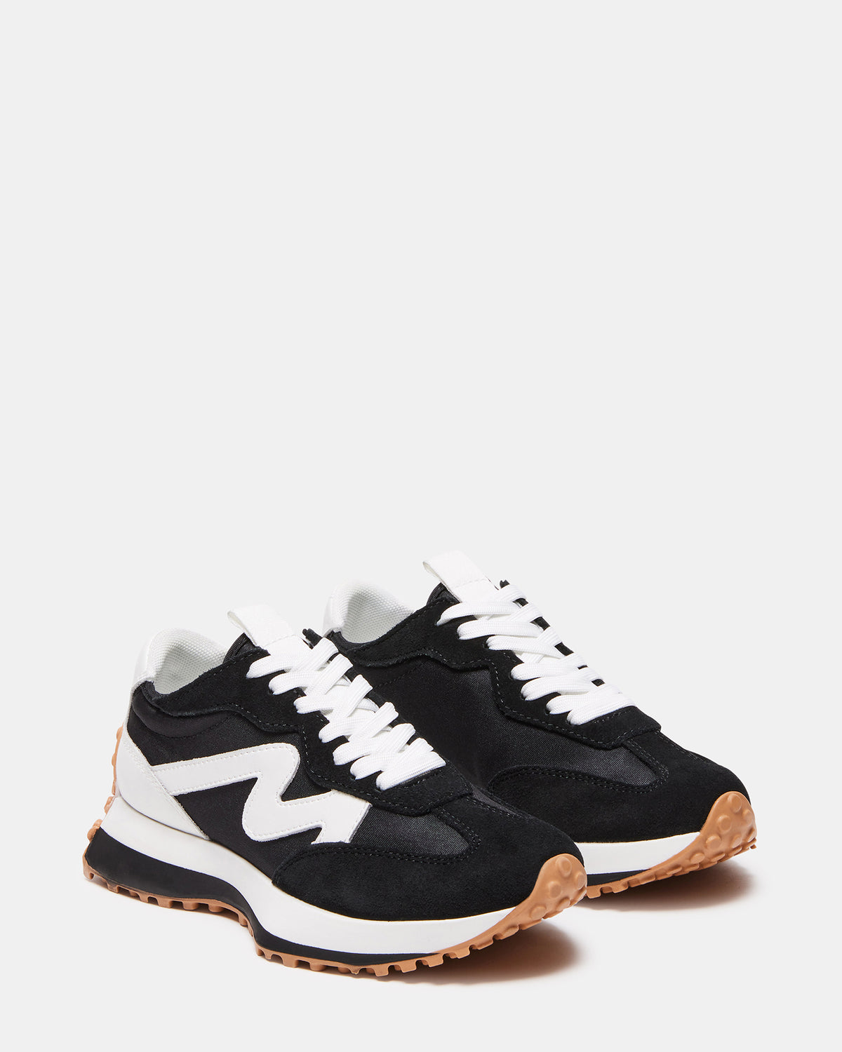 CAMPO Black/White Lace-Up Women's Sneaker | Steve Madden