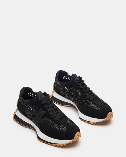 CAMPO Black/Beige Lace-Up Women's Sneaker | Steve Madden