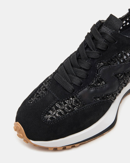 CAMPO Black/Beige Lace-Up Women's Sneaker | Steve Madden