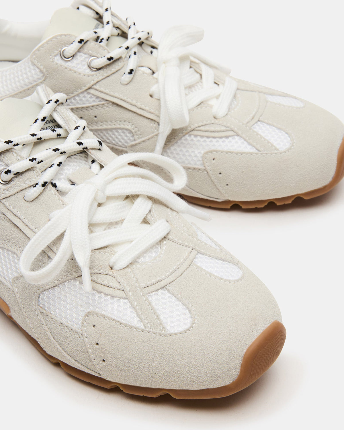 AZIEL White Low-Top Lace-Up Women's Sneakers | Steve Madden