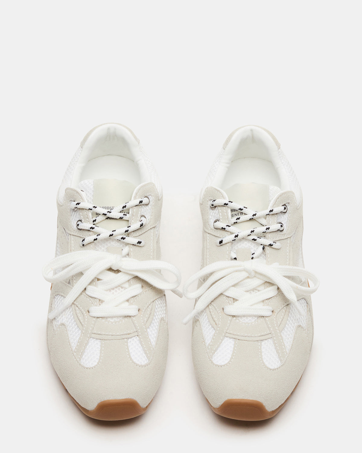 AZIEL White Low-Top Lace-Up Women's Sneakers | Steve Madden