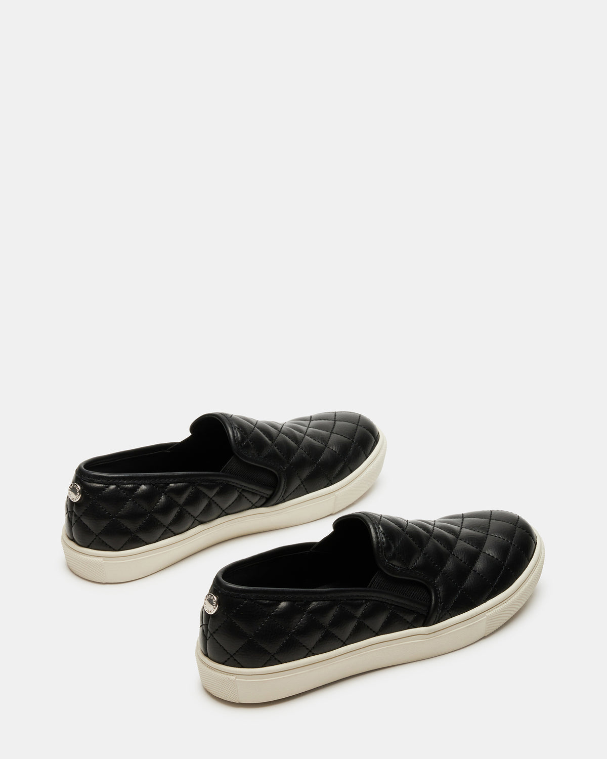 ECENTRCQ Black Leather Women's Slip On Sneakers | Steve Madden