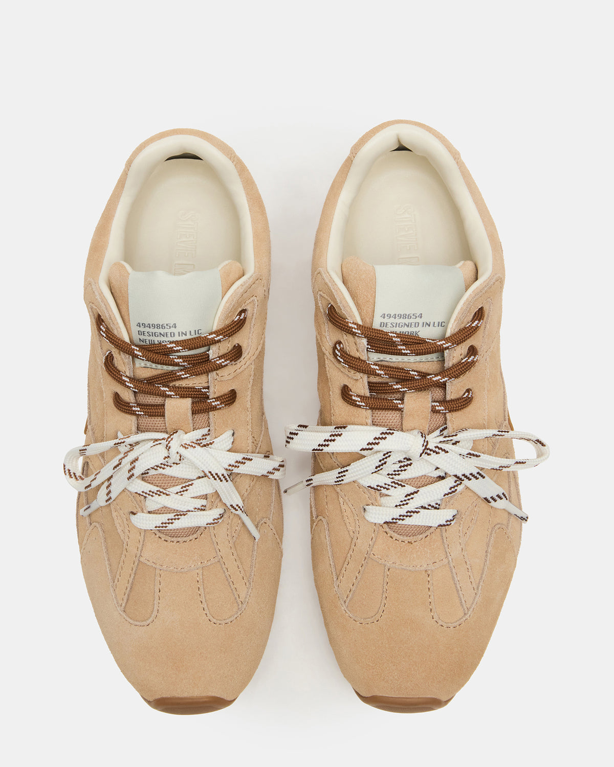 AZIEL Sand Suede Low-Top Lace-Up Women's Sneakers | Steve Madden