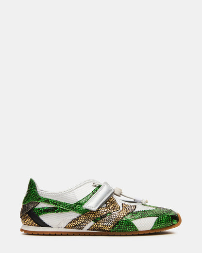 VIPER Green Multi Low-Top Velcro Women's Sneaker | Steve Madden