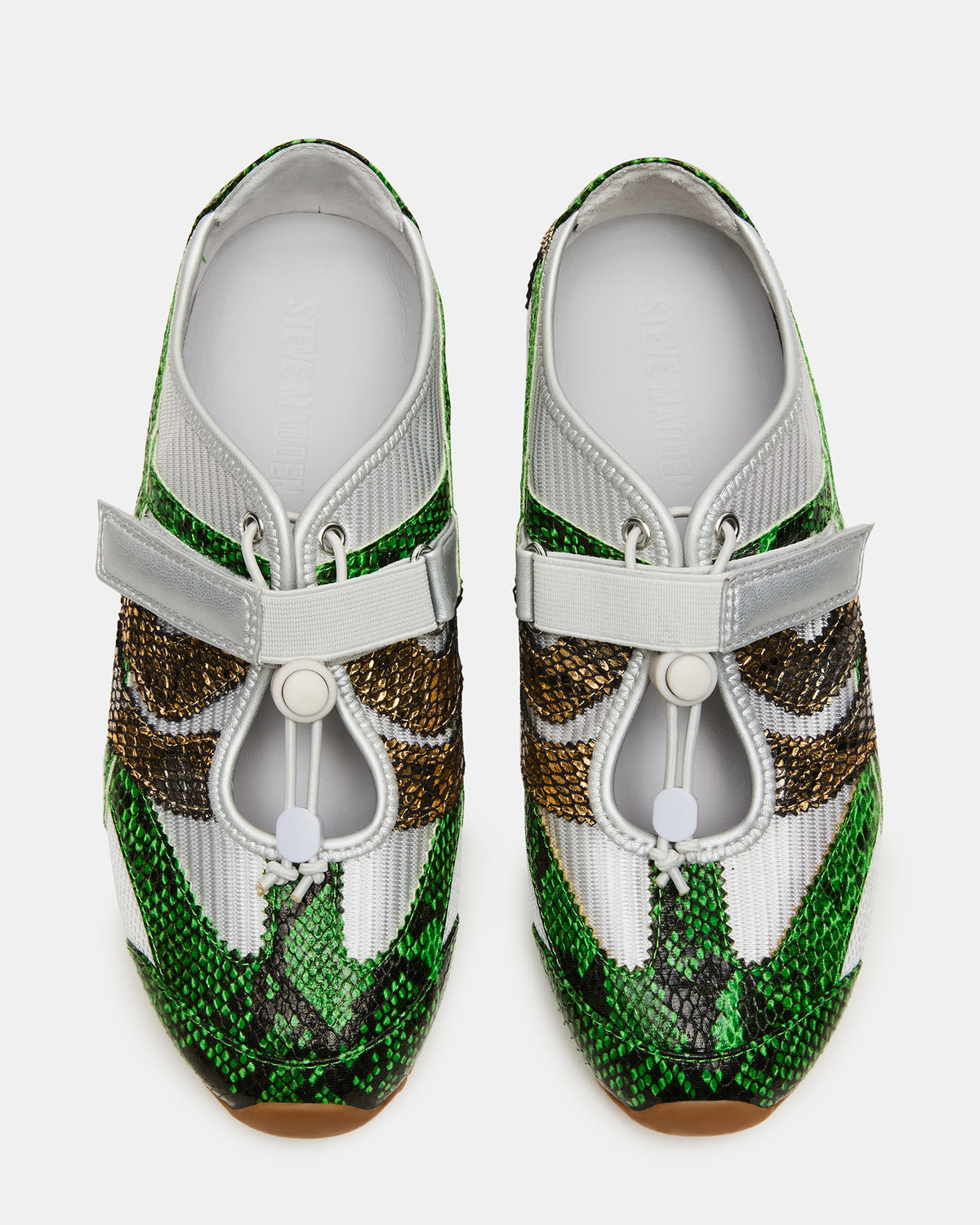 VIPER Green Multi Low-Top Velcro Women's Sneaker | Steve Madden