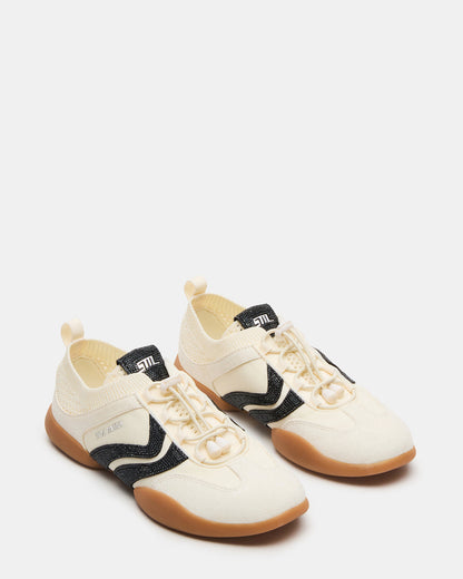REBOOT Bone Rhinestones Low-Top Lace-Up Women's Sneaker | Steve Madden
