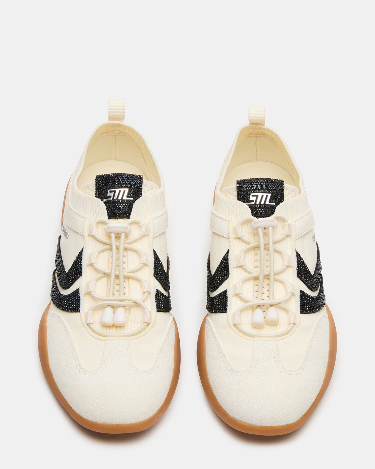 REBOOT Bone Rhinestones Low-Top Lace-Up Women's Sneaker | Steve Madden
