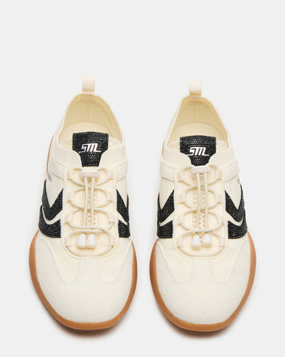 REBOOT Bone Rhinestones Low-Top Lace-Up Women's Sneaker | Steve Madden