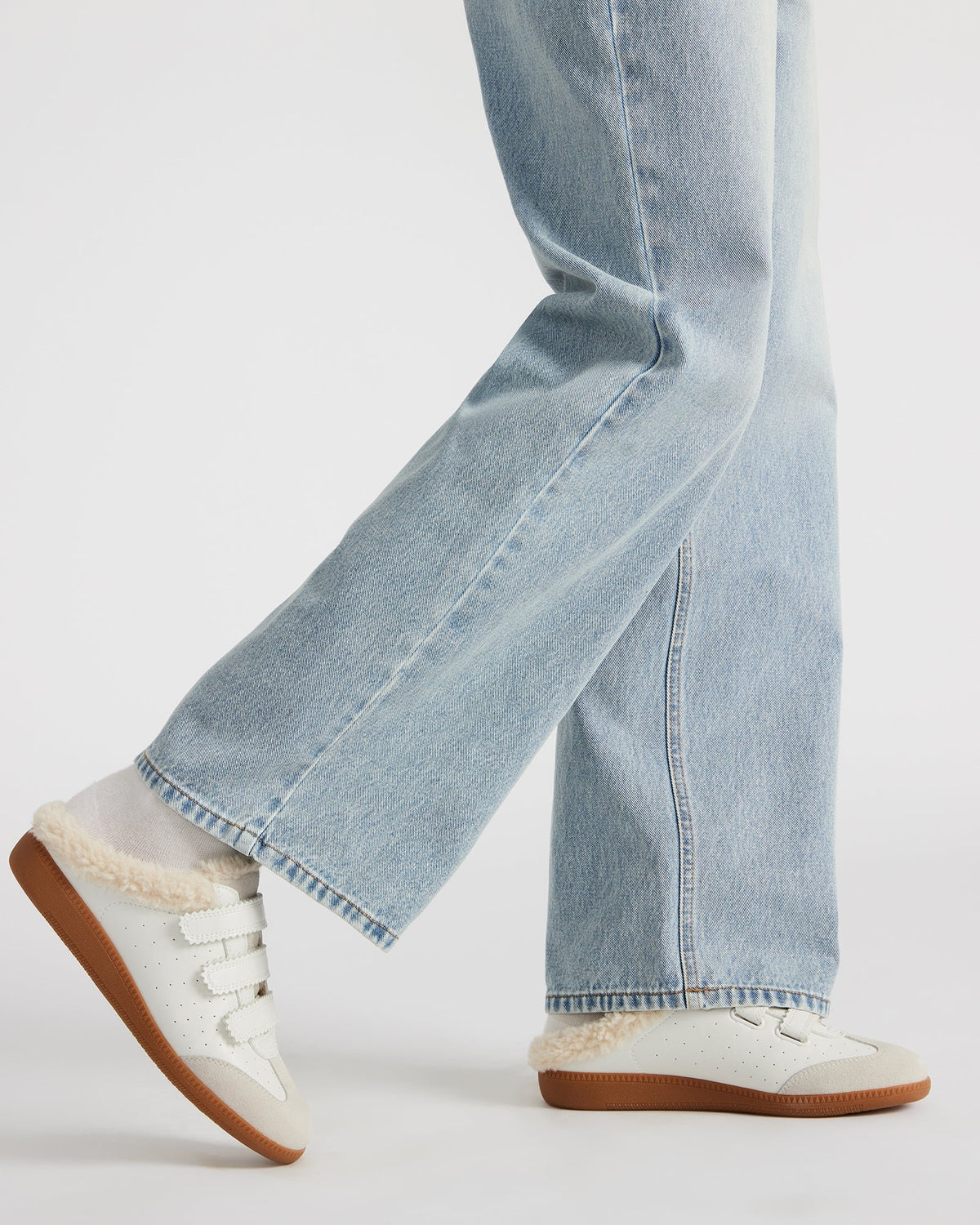 MEMENTO Faux Fur White Multi Slip-On Women's Sneaker | Steve Madden