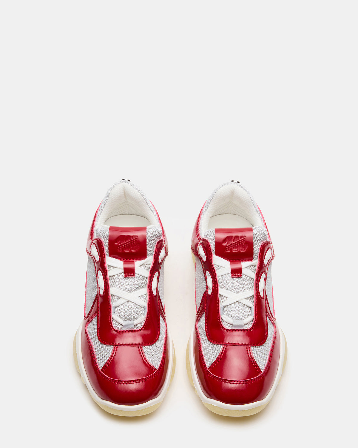 DUSTIN Red Mesh Lace-Up Low-Top Women's Sneaker | Steve Madden