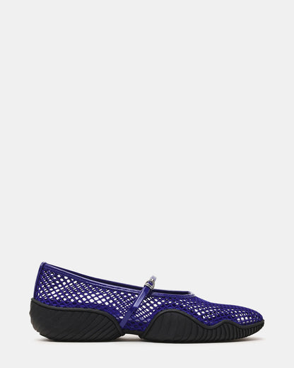 VICKEE Blue Mesh Mary Jane Buckle Chunky Sole Ballet Women's Sneaker | Steve Madden