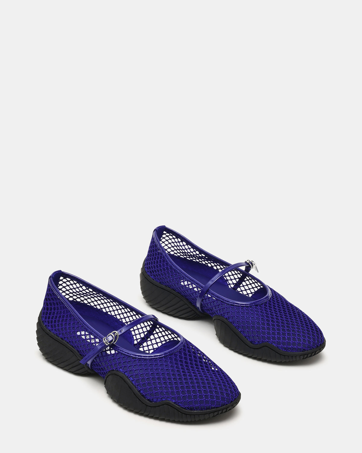 VICKEE Blue Mesh Mary Jane Buckle Chunky Sole Ballet Women's Sneaker | Steve Madden