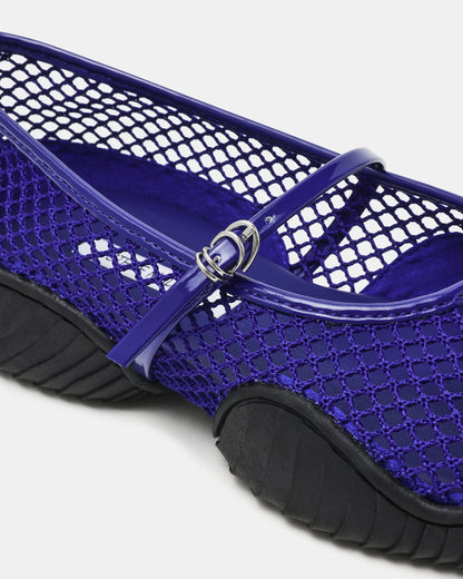 VICKEE Blue Mesh Mary Jane Buckle Chunky Sole Ballet Women's Sneaker | Steve Madden