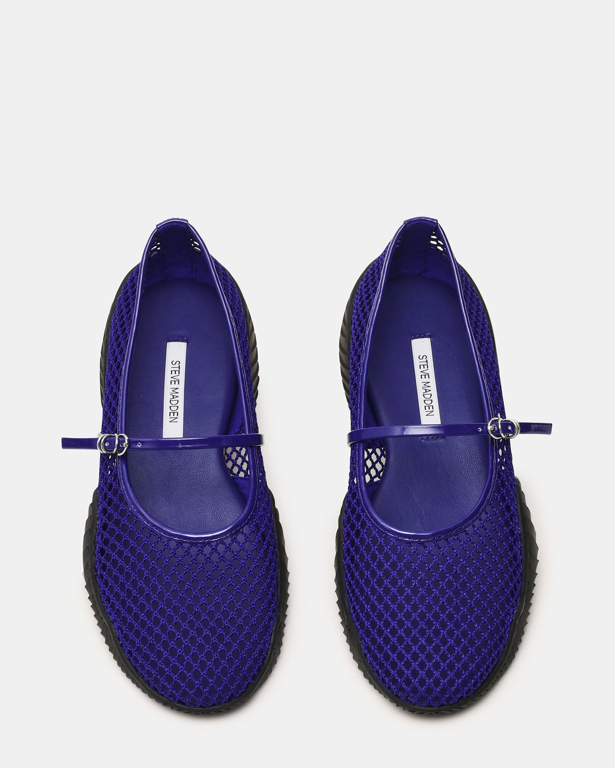 VICKEE Blue Mesh Mary Jane Buckle Chunky Sole Ballet Women's Sneaker | Steve Madden