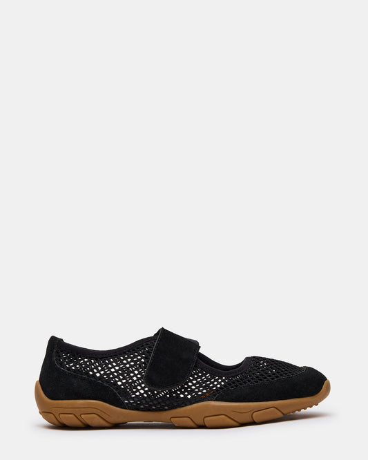 BANKS Black Mesh Velcro Mary Jane Women's Sneaker | Steve Madden