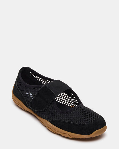 BANKS Black Mesh Velcro Mary Jane Women's Sneaker | Steve Madden