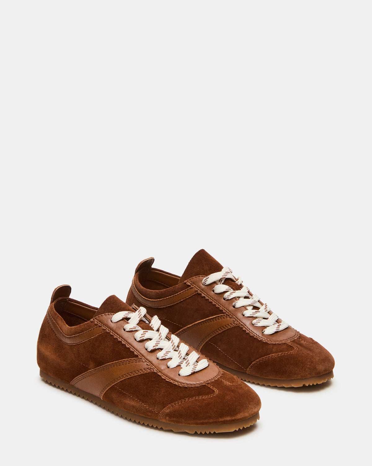 JAYE Chestnut Suede Low-Top Lace-Up Women's Sneaker | Steve Madden