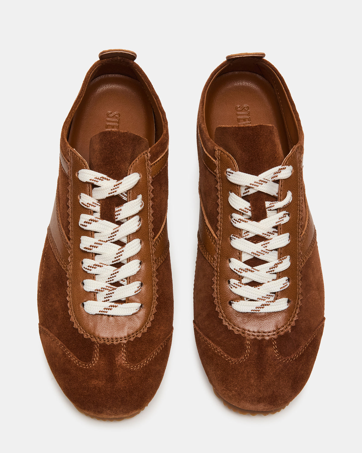JAYE Chestnut Suede Low-Top Lace-Up Women's Sneaker | Steve Madden