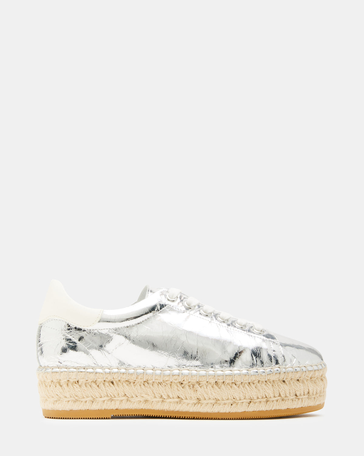BECKY Silver Multi Women's Espadrille Platform Casual Sneakers | Steve Madden
