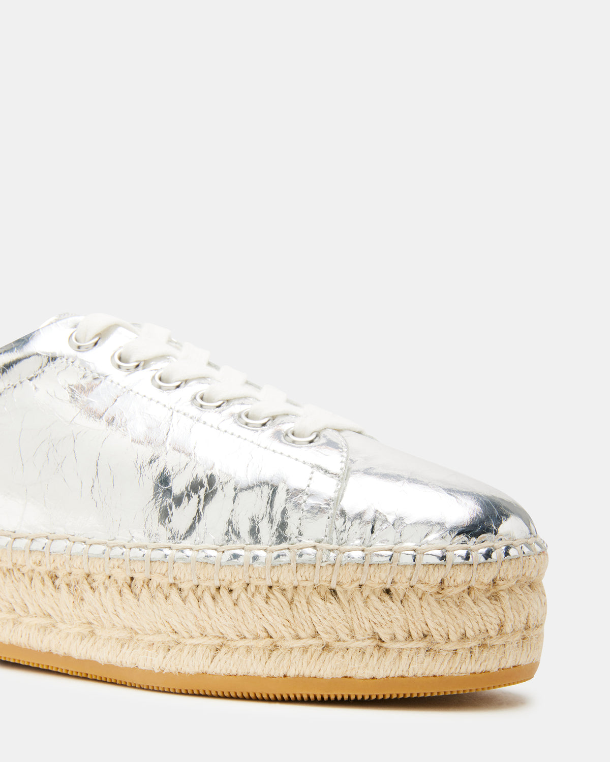 BECKY Silver Multi Women's Espadrille Platform Casual Sneakers | Steve Madden