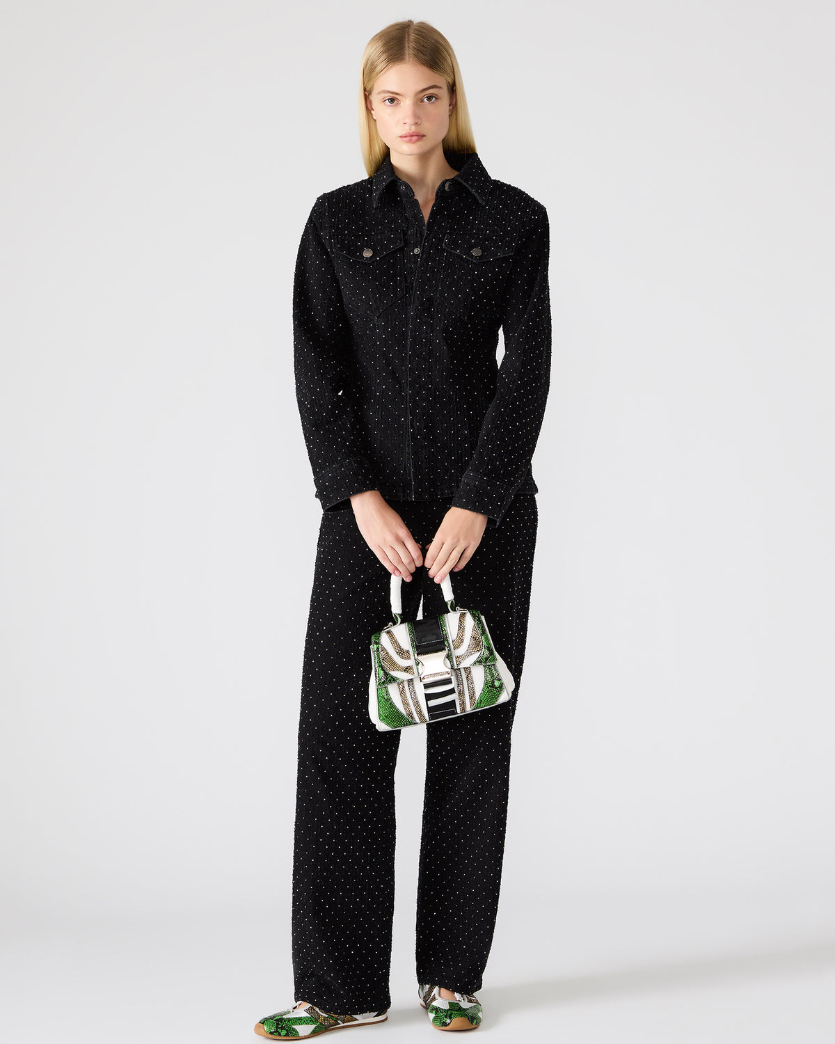VIPER SNEAKER & DIEGO BAG GREEN METALLIC BUNDLE | Steve Madden