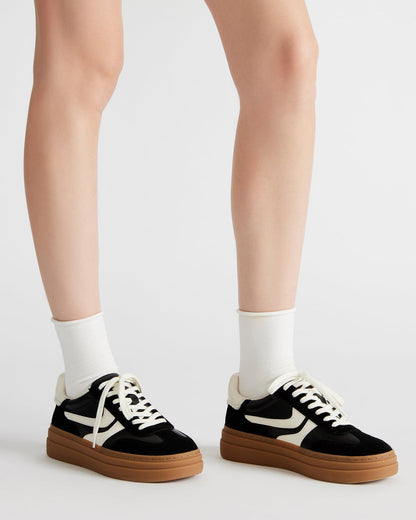 DODGE Brown Cow Print Low-Top Platform Women's Sneaker | Steve Madden