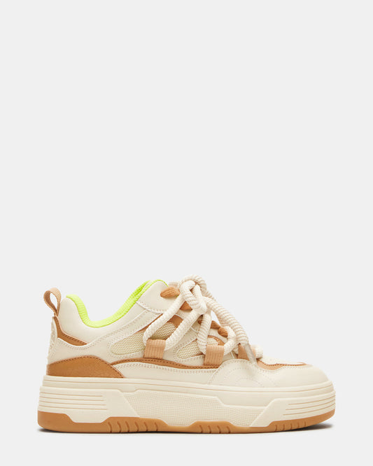 BOOMER Tan Multi Platform Chunky Sneaker | Women's Sneakers | Steve Madden
