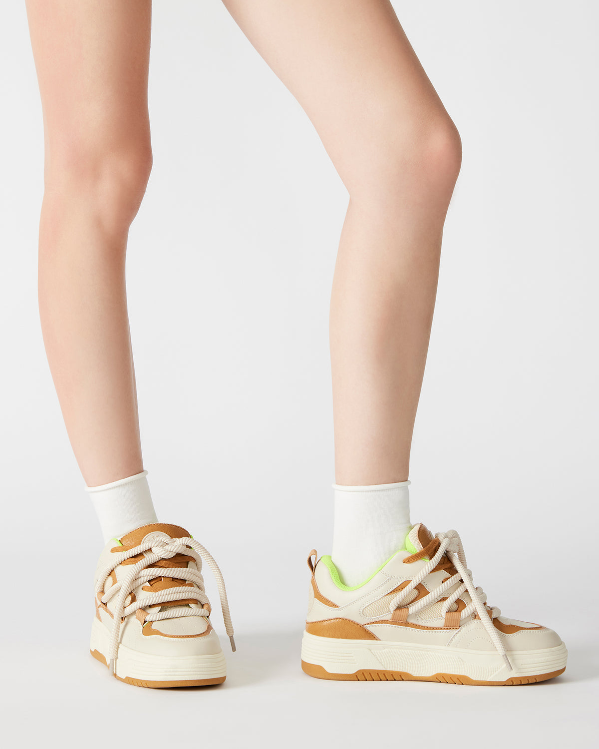 BOOMER Tan Multi Platform Chunky Sneaker | Women's Sneakers | Steve Madden