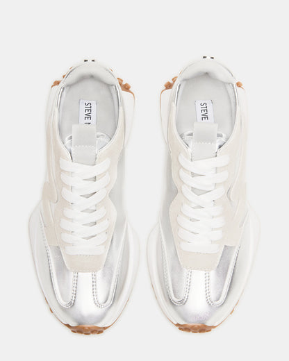 CAMPO Silver Lace-Up Women's Sneaker | Steve Madden