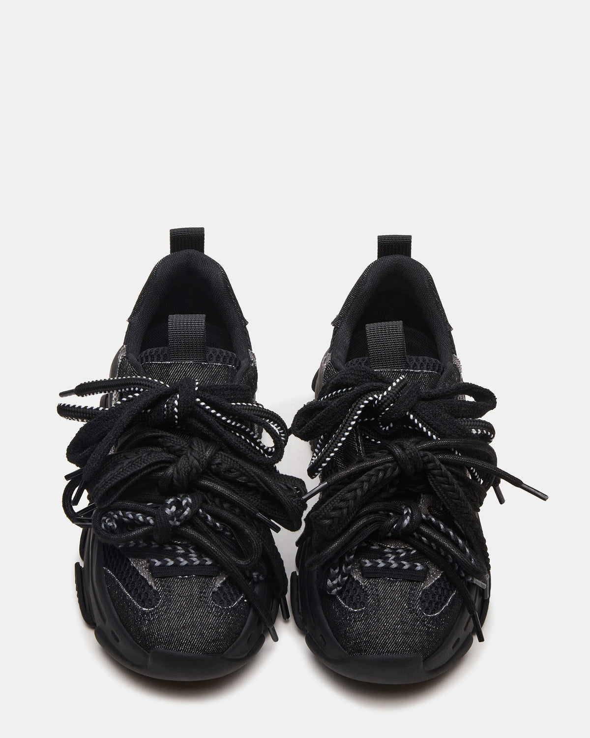 PRYCE Black Low-Top Lace-Up Chunky Platform Women's Sneaker | Steve Madden