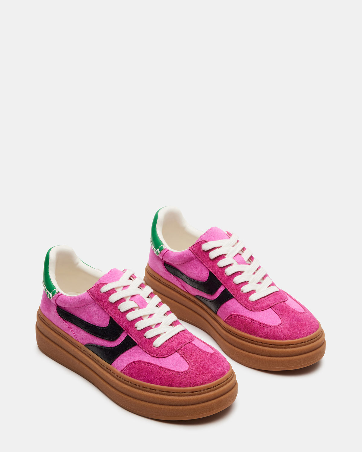 DODGE Pink Multi Low-Top Platform Women's Sneaker | Steve Madden