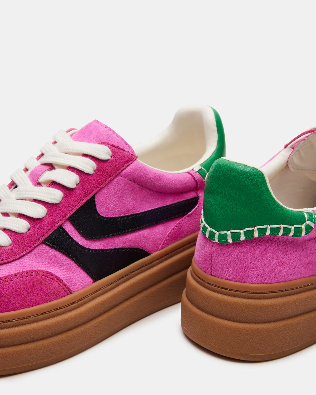 DODGE Pink Multi Low-Top Platform Women's Sneaker | Steve Madden